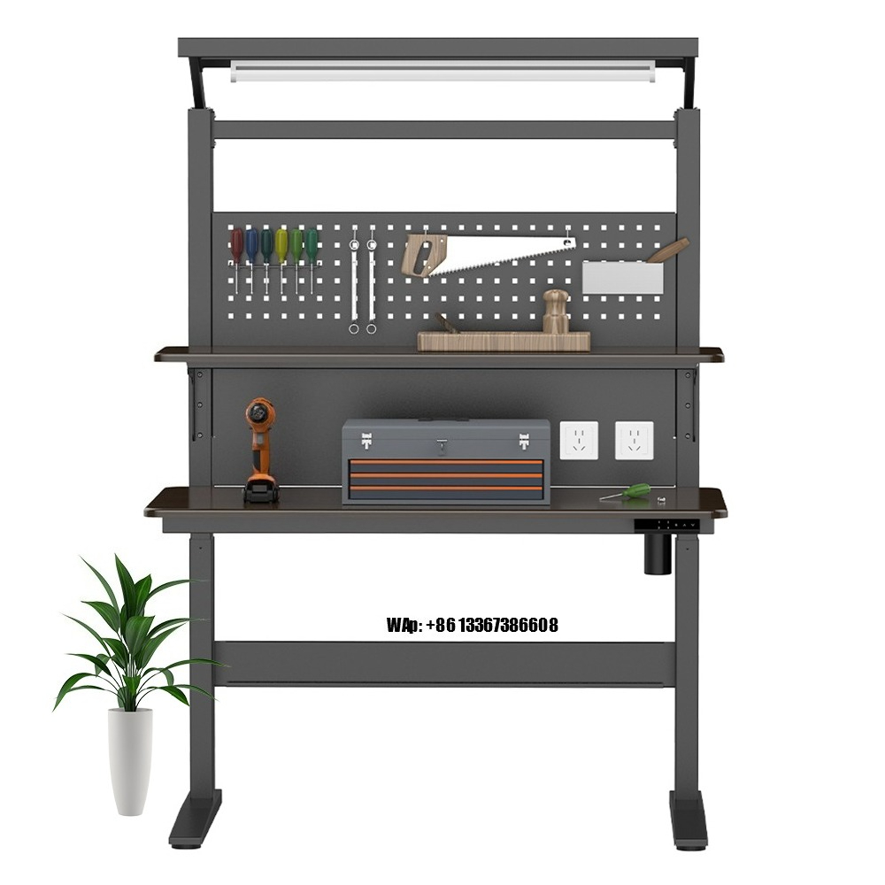 Woodworking Work Table - 높이 조절 가능한 바닥 설치형 작업대,