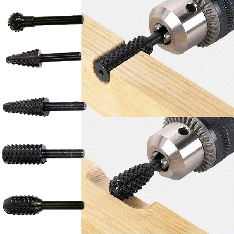 Woodworking Videos - 5종 블랙 목공 스피어헤드 로터리 파일