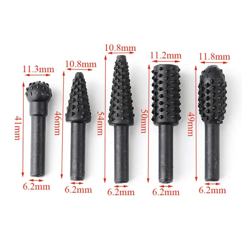 5PCS 로타리 공예 파일 로타리 Rasp 파일 강철  - Woodworking Files And Rasps 리뷰 및 가격