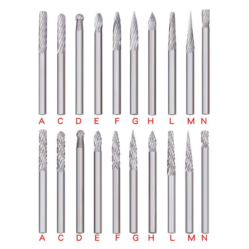 3mm 생크 텅스텐 카바이드 버 1/8 
