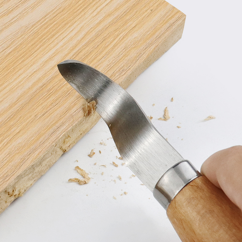 스테인리스 철 조각 칼 너도밤나무 손잡이 곡선형 직선형 - Woodworking Groove 리뷰 및 가격