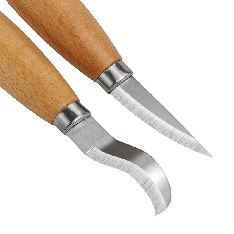 스테인리스 철 조각 칼 너도밤나무 손잡이 곡선형 직선형 - Woodworking Groove 리뷰 및 가격